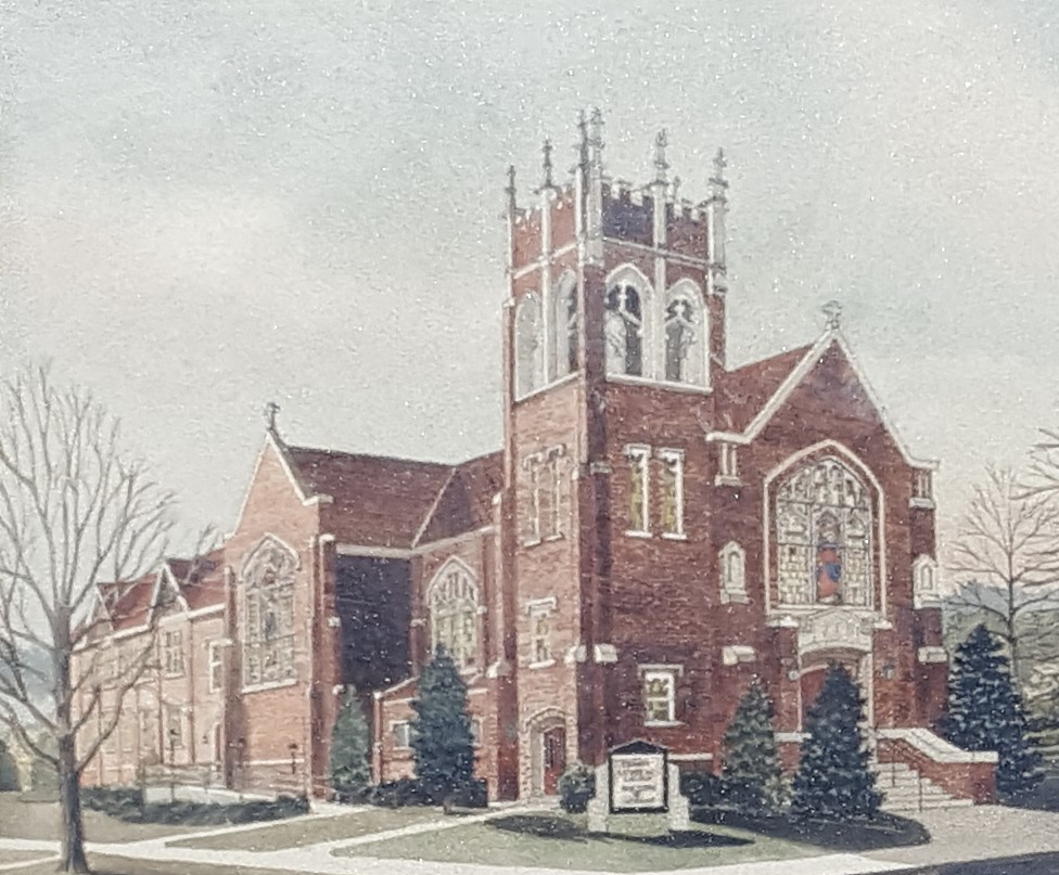 drawing of trinity lutheran chuch